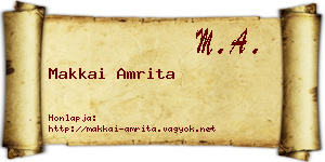 Makkai Amrita névjegykártya